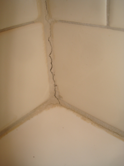 Ceramic tiled shower surround